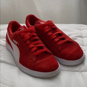 Red Suede Puma Sneakers